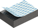 caoutchouc mousse 8 x 20 mm, EPDM noir, anti-allongement et auto-adhésif