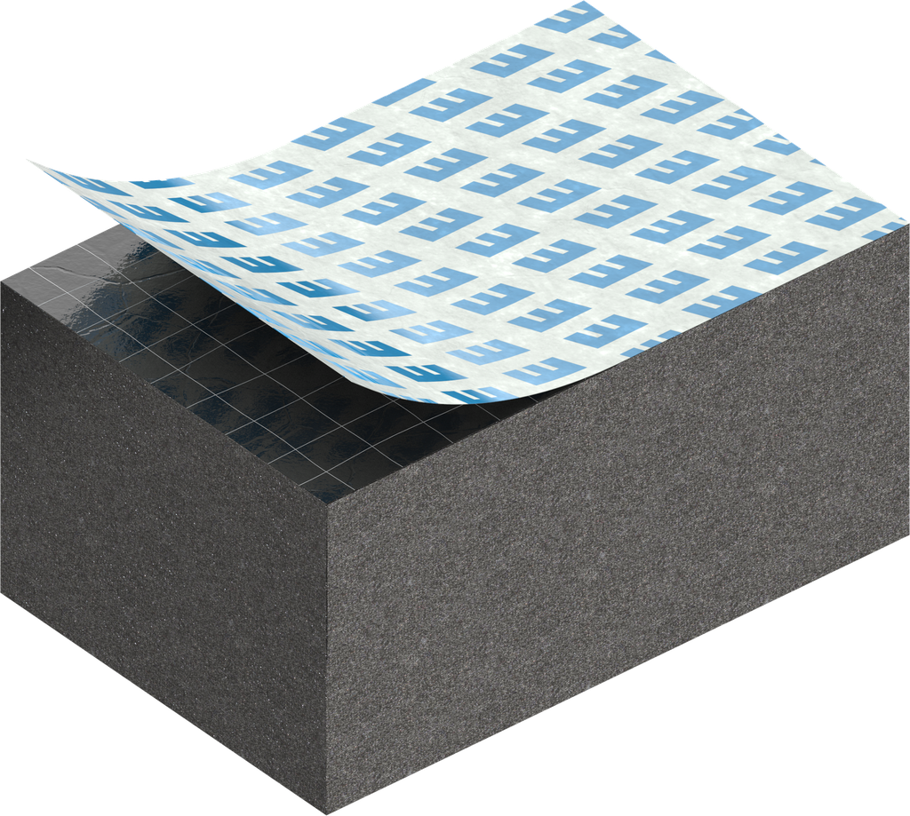 Zellgummi 15 x 20 mm, EPDM schwarz dehnungsfrei und selbstklebende Montagehilfe