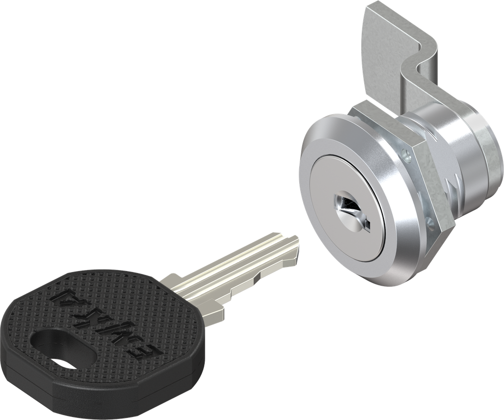 Cylinder quarter turn, keyed different, Zinc die chrome-plated