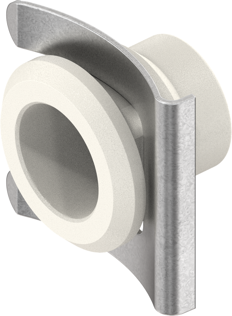 Carcasa para fijación con clip, poliamida GF blanco puro