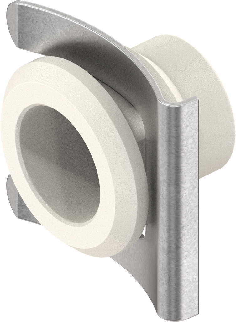 Housing for spring fixing, Polyamide GF pure white