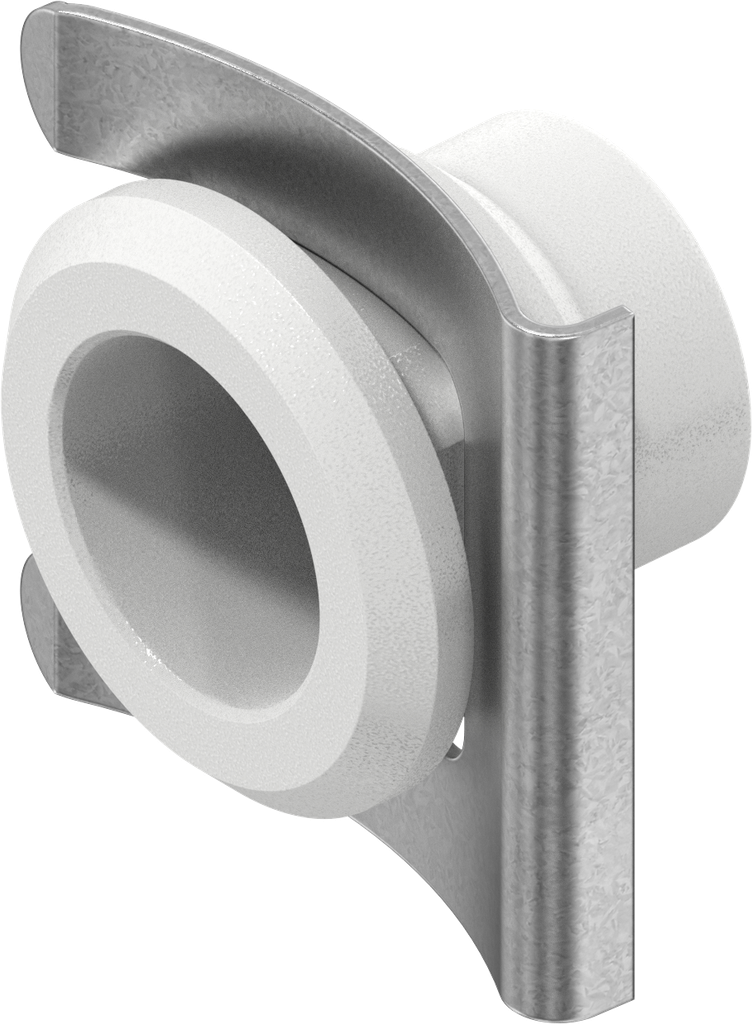 Housing for spring fixing, Polyamide GF signal white
