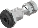 Compression latch hexagon female SW 5, Zinc die black powder-coated