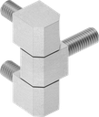 Bisagra 180°, acero galvanizado