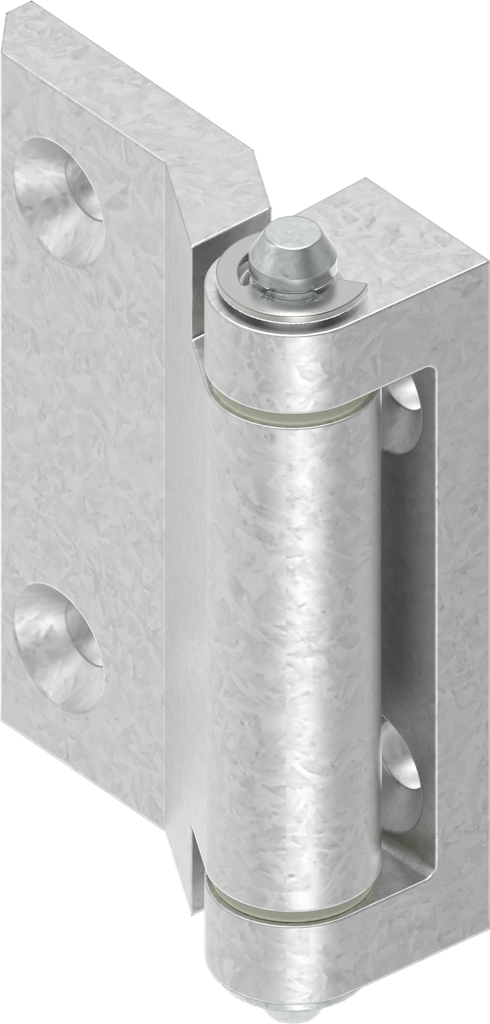 180° Scharnier, Zamak onbehandeld