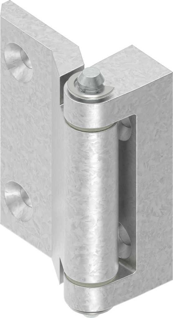 180° Scharnier, Zamak onbehandeld
