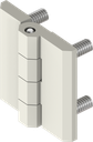 180° Scharnier, Zamak grijswit gepoedercoat