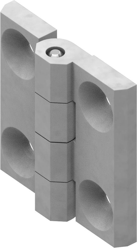 Charnière 180°, zamak phosphaté