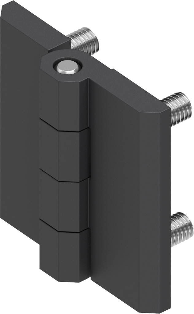 180° Scharnier, Zamak zwart gepoedercoat