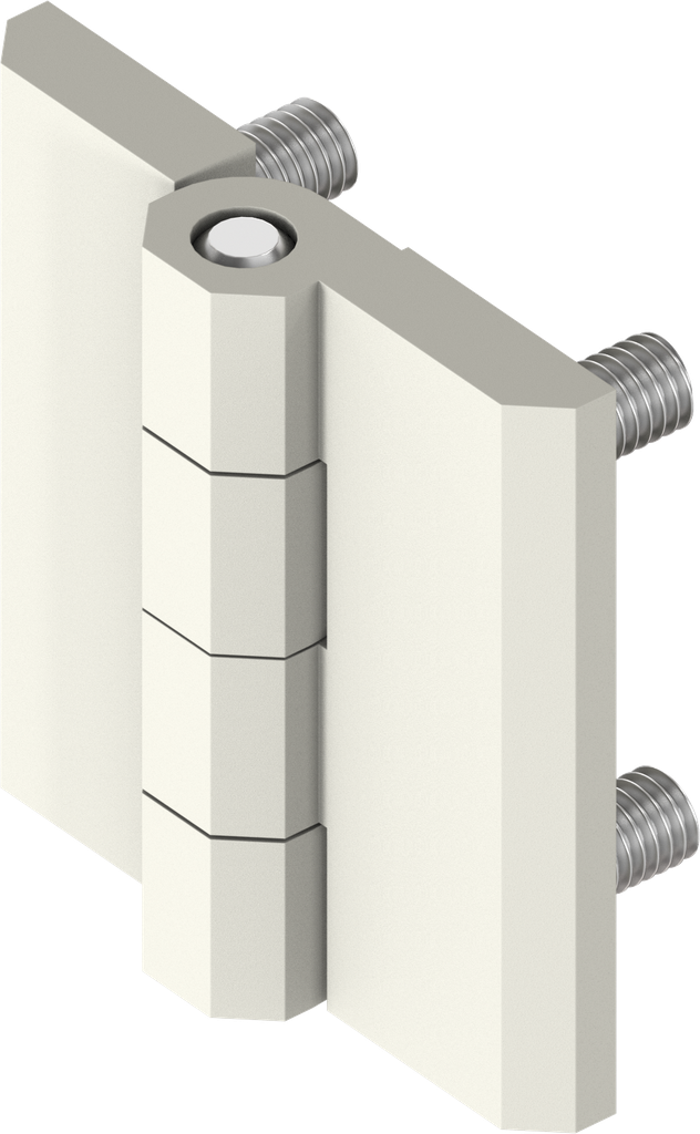180° Hinge, Zinc die off-white powder-coated