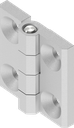 Charnière 180°, inox AISI 316 décapé et passivé
