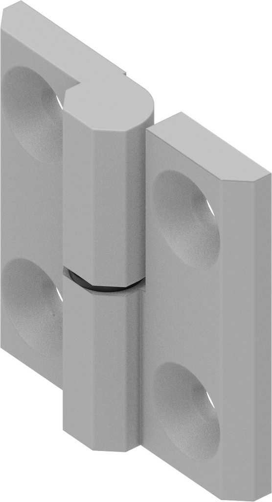 180° Scharnier rechtse versie, Zamak witaluminium gepoedercoat