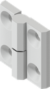 180° Scharnier linkse versie, Zamak witaluminium gepoedercoat