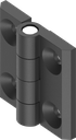 180° Torque hinge 2 Nm, Zinc die black powder-coated