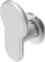 Blindstop voor profiel-halfcilinder uitsparing, Aluminium