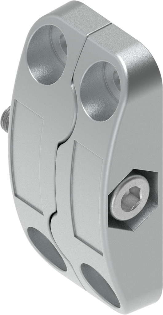 3D-unit connector met uitsparing, Aluminium