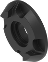 Bezel with 90° stopper, right and left version, for lockable heavy duty latch, Polyamide GF black
