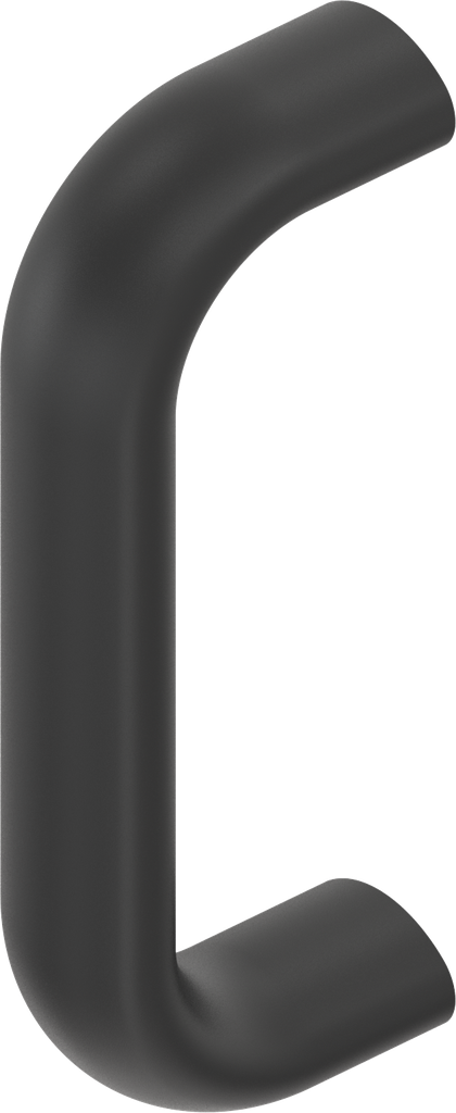 poignée, aluminium revêtu en matière plastique noir