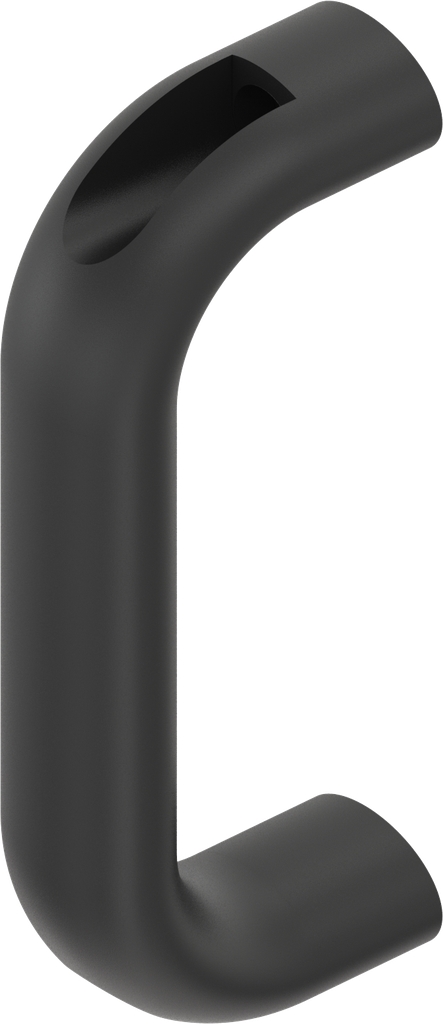 Bow-type handle, Aluminium black plastic-coated