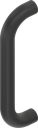poignée, aluminium revêtu en matière plastique noir
