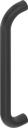 Asa en forma de estribo, aluminio revestido con plástico negro