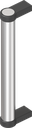 Buisgreep, Aluminium geanodiseerd