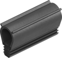 Dichtprofil aus Brandschutzmaterial, Moosgummi EPDM; Klemmprofil EPDM 60 ± 5 Shore A schwarz