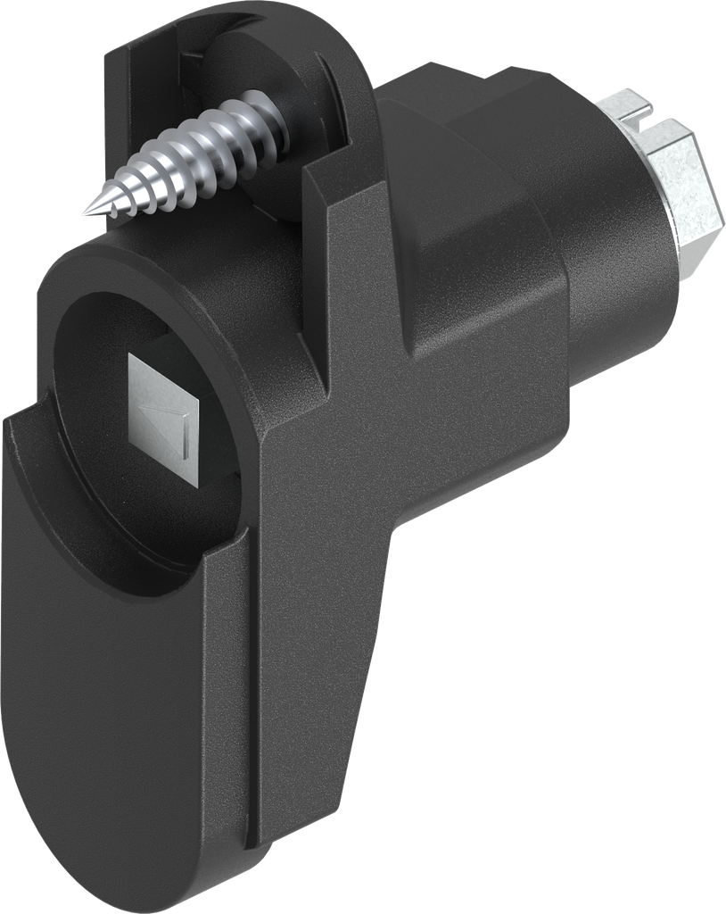 Module met vierkant 6 bediening, polyamide GF zwart