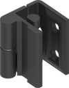 180° Hinge, left version, Zinc die and steel black powder-coated