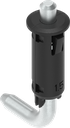 Pin hinge for Ts = 1.5 mm, Polyamide and zinc die black
