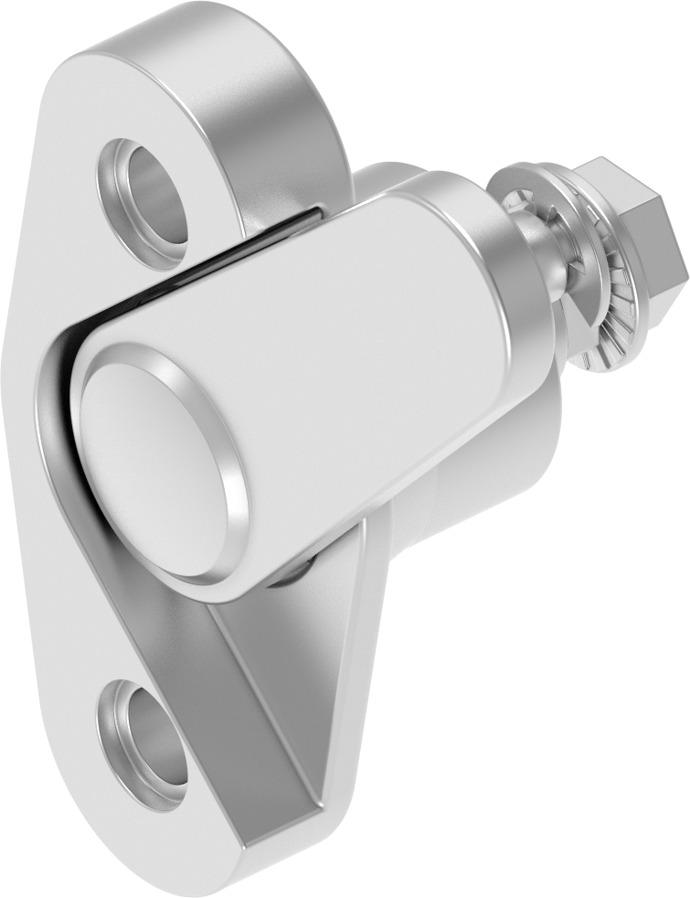 Punto di chiusura a compressione per più punti, versione sinistra, acciaio inox AISI 304 pulito elettroliticamente