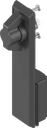 Escutcheon with wing knob, non-keyed, Polyamide black and zinc die black powder-coated