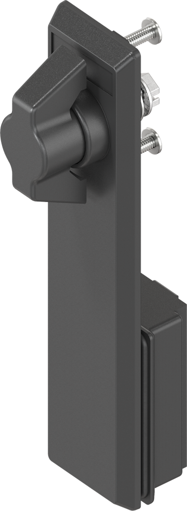 capotage avec papillon sans clé, polyamide noir et zamak époxy noir