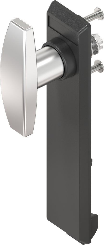 capotage avec poignée en T sans clé, inox et polyamide noir