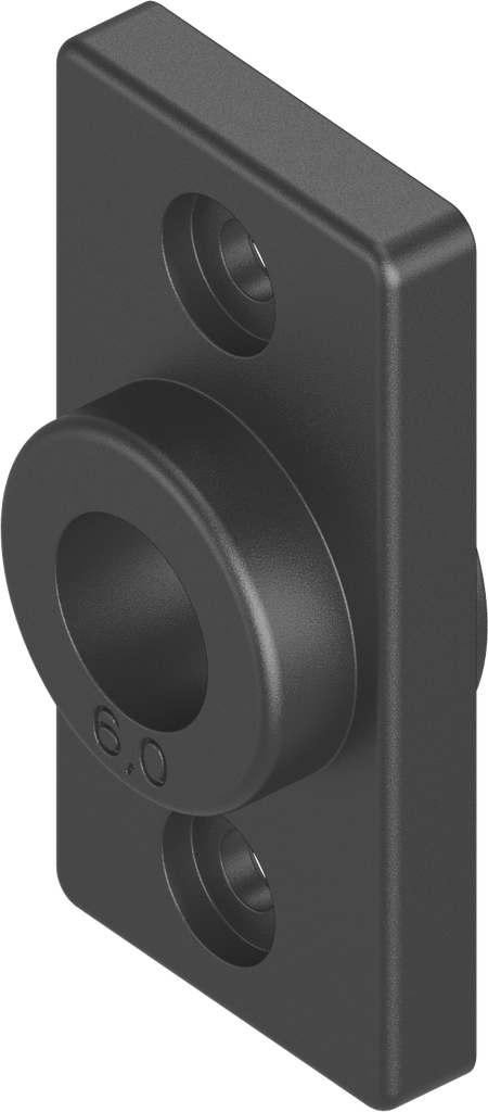 Bearing bush without stopper for Ts = 6 mm, Polyamide GF V0 black