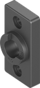 Casquillo del cojinete con stop, derecha, para Ts = 4 mm, poliamida GF negro