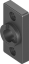 adaptateur avec arrêt à droite pour Ts 4 mm, polyamide GF noir
