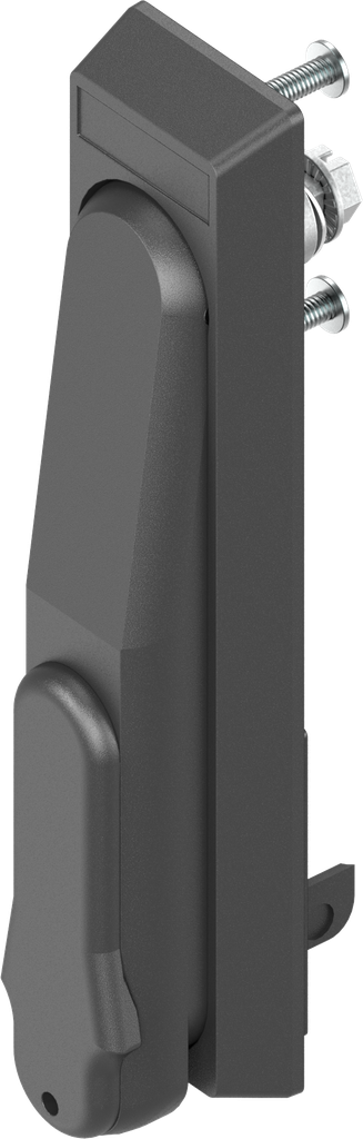 Maneta giratoria para cilindro perfilado 45 mm (A = 35 mm), poliamida GF negro