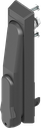 poignée escamotable pour demi-cylindre 45 mm (A = 35 mm), polyamide GF noir