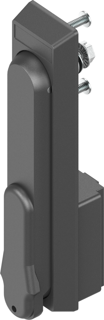 Zwenkgreep met rondcilinder verschillend sluitend, polyamide GF zwart