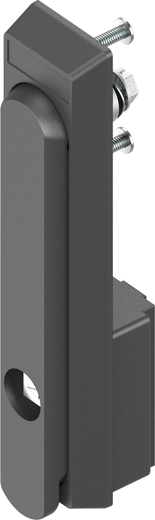 Zwenkgreep met bediening vierkant 8, polyamide GF zwart