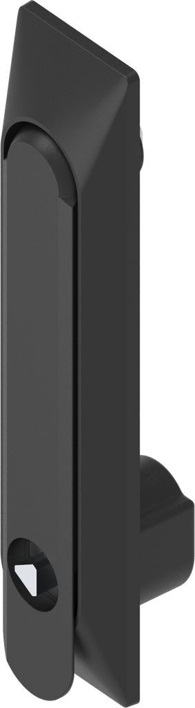 poignée escamotable 1 150 avec embase universelle avec rotor triangle 7, polyamide GF noir