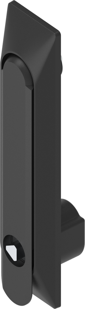Maneta giratoria 1150 con embellecedor universal con inserto triángulo 8, poliamida GF negro