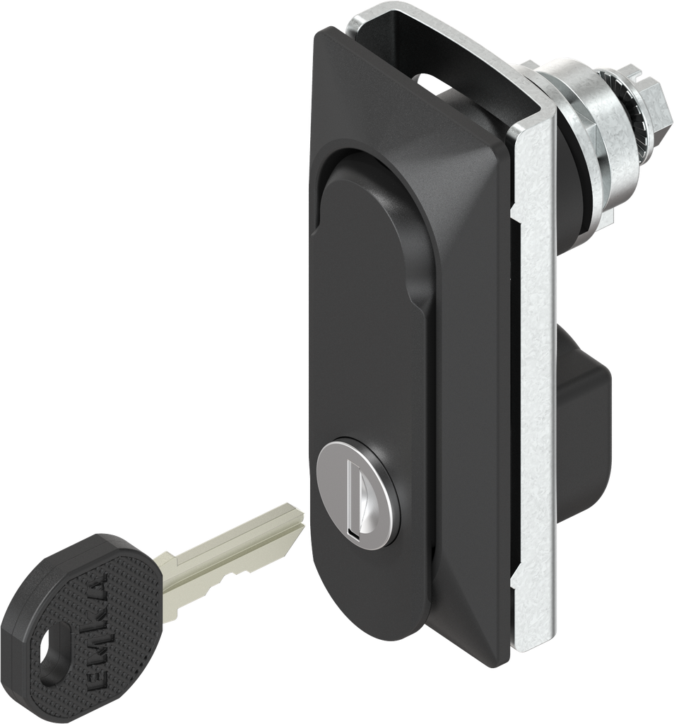 poignée escamotable 1152 à compression clé différente, polyamide GF noir