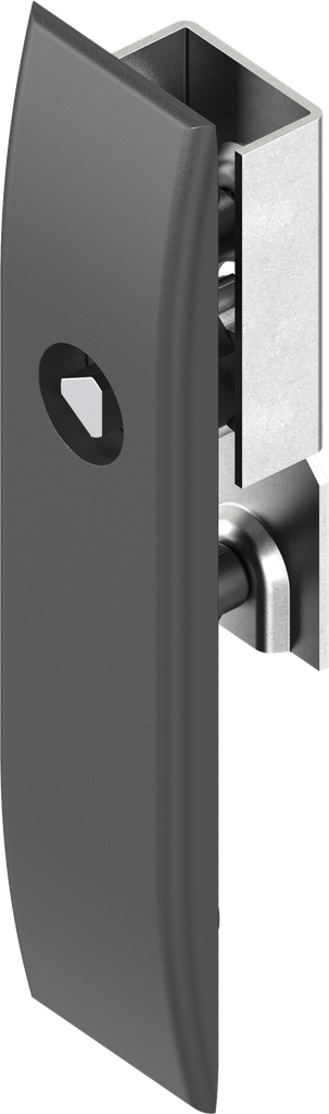 Escutcheon for rods with insert triangular 8, Polyamide GF black