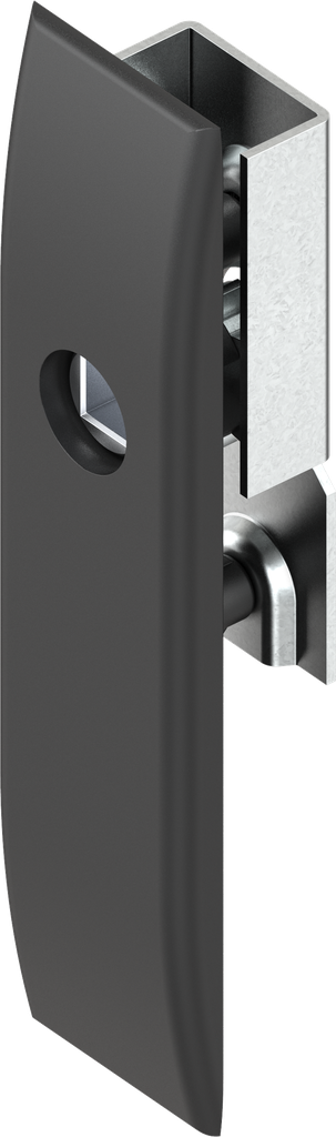 Escutcheon for rods with insert square female 8, Polyamide GF black