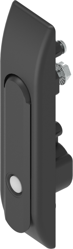 poignée escamotable pour adaptateur avec bouton-poussoir, polyamide et zamak époxy noir