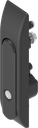 poignée escamotable pour adaptateur avec bouton-poussoir, zamak époxy noir