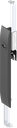 capotage avec crémones avec rotor double barre 5 et cache-entrée, polyamide GF noir