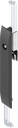 capotage avec crémones avec rotor carré 6, polyamide GF noir